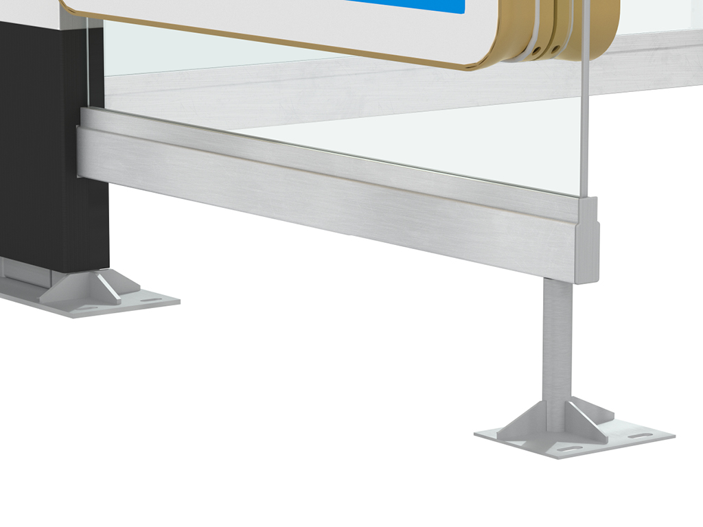 Zamonaviy yon tayanchlar zanglamaydigan po‘latdan yasalgan, silliqlangan teksturaga ega